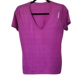 Reebok Womens Activewear Short Sleeve V-Neck Top *no size tag